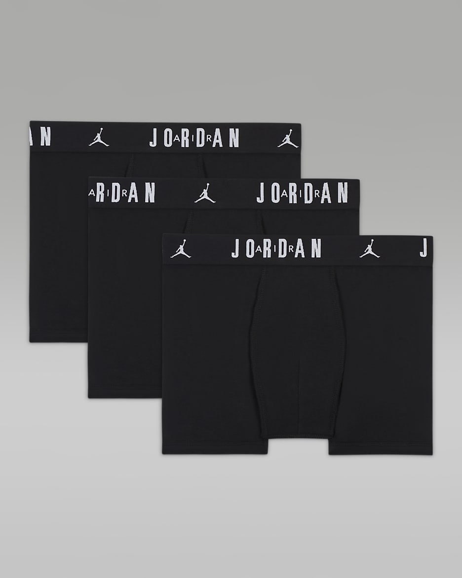 Jordan Dri FIT Flight Essentials Older Kids Boxer Briefs 3 Pack Nike DK